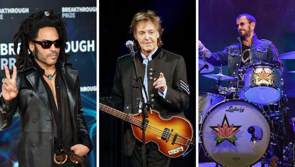 Ringo Starr decidió estrenar su nuevo tema al lado de varios amigos como Paul McCartney, Dave Ghrol y Lenny Kravitz.(Foto: AFP / Angela Weiss / Kamil Krzaczynski / Georg Wendt).