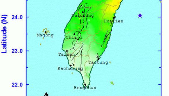 Terremoto de 6,3 grados sacudió Taiwán