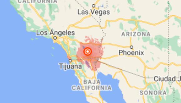 El temblor sacudió el área del lago Salton Sea y se sintió en las ciudades de San Diego, Oceanside y Escondido, en California. (Foto: Google Maps)
