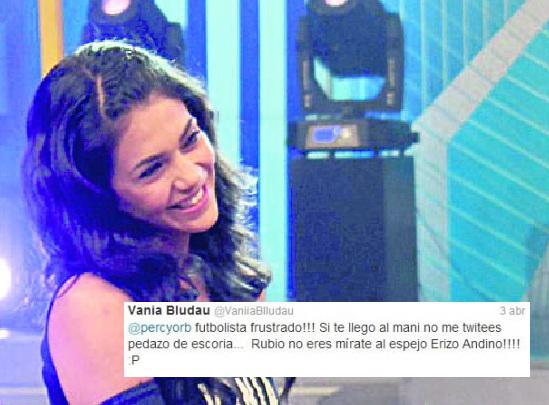 Vania Bludau de "Combate" llama "andino" y "pedazo de escoria" a tuitero 