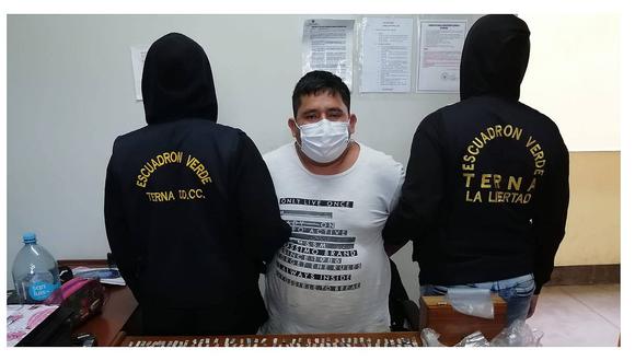 Detienen a vendedor de drogas en La Esperanza y le incautan 628 ketes