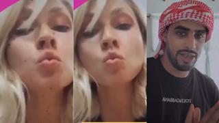 Belén Estévez manda besos al empresario árabe, lo llama “mi vida” y él responde (VIDEO)