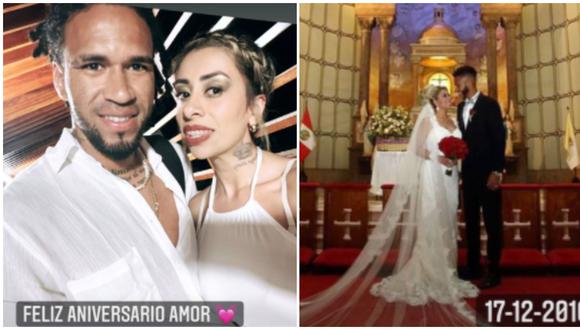 Pedro Gallese y Claudia Díaz celebran su aniversario de bodas. (Fotos: Instagram)