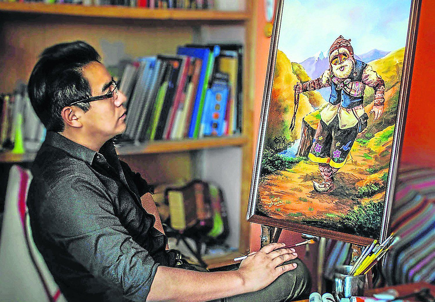 ​Artista recorre el mundo con cuadros inspirados en la ciudad de Jauja