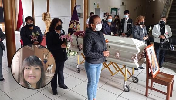 Su féretro fue llevado a la facultad de Medicina de la Universidad Nacional de Trujillo. Luego se realizaron las exequias en un cementaerio de la ciudad.