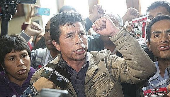 Líder de los Sutep regionales Pedro Castillo llegará a Tacna