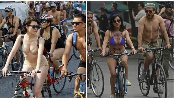 Facebook: Ciclistas se desnudas para evitar que los atropellen (VIDEO)