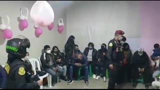 Payaso e invitados a baby shower acaban en la comisaría de Huancayo (VIDEO)