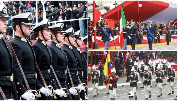 Fiestas Patrias: Delegaciones militares extranjeras participaron en Parada Militar (VIDEO)