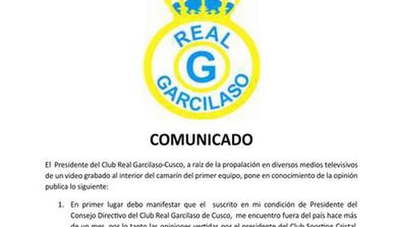 Real Garcilaso se defiende de polémico video con comunicado