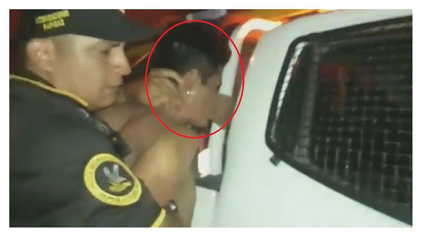 Serenos de Trujillo intervienen a hombre acusado de agredir a sus padres (VIDEO)