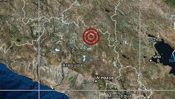 Se registra sismo de 4.4 de magnitud en Arequipa esta noche