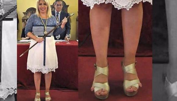 Fotos de pies de flamante alcaldesa inundan redes sociales