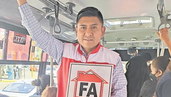 Postulante de Fuerza Arequipeña dijo que priorizará su gestión en propuestas reales, dar transporte en zonas alejadas y mejorar la seguridad en el distrito. (Foto: GEC)