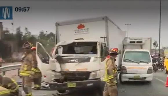 Accidente vehicular en la Panamericana Sur. Foto: Canal N