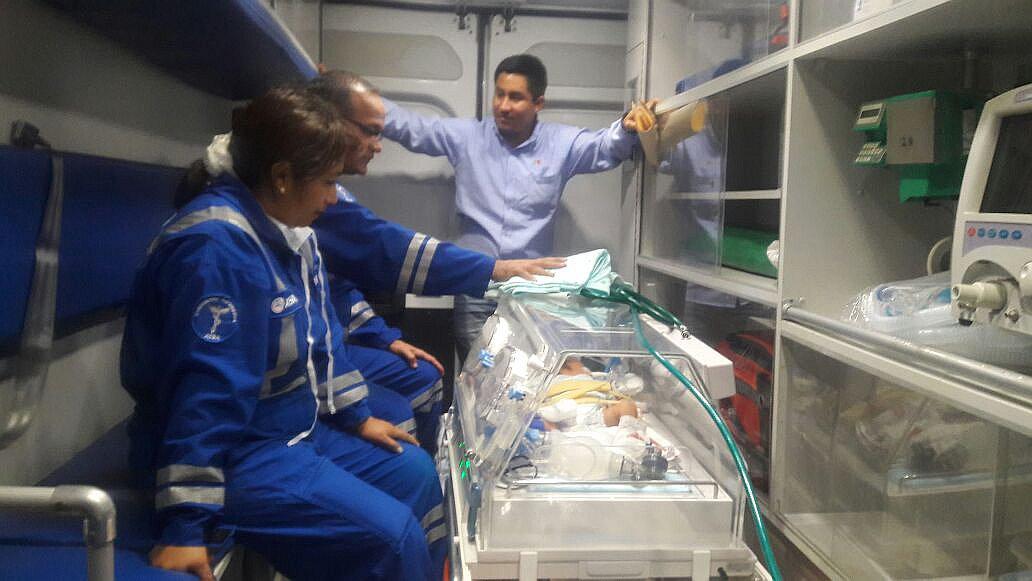 En ambulancia aérea trasladan a Lima a bebé con cardiopatía congénita