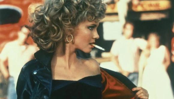 Olivia Newton-John como Sandy al final de "Grease" cuando sorprende a todos con su icónico look (Foto: Paramount Pictures)