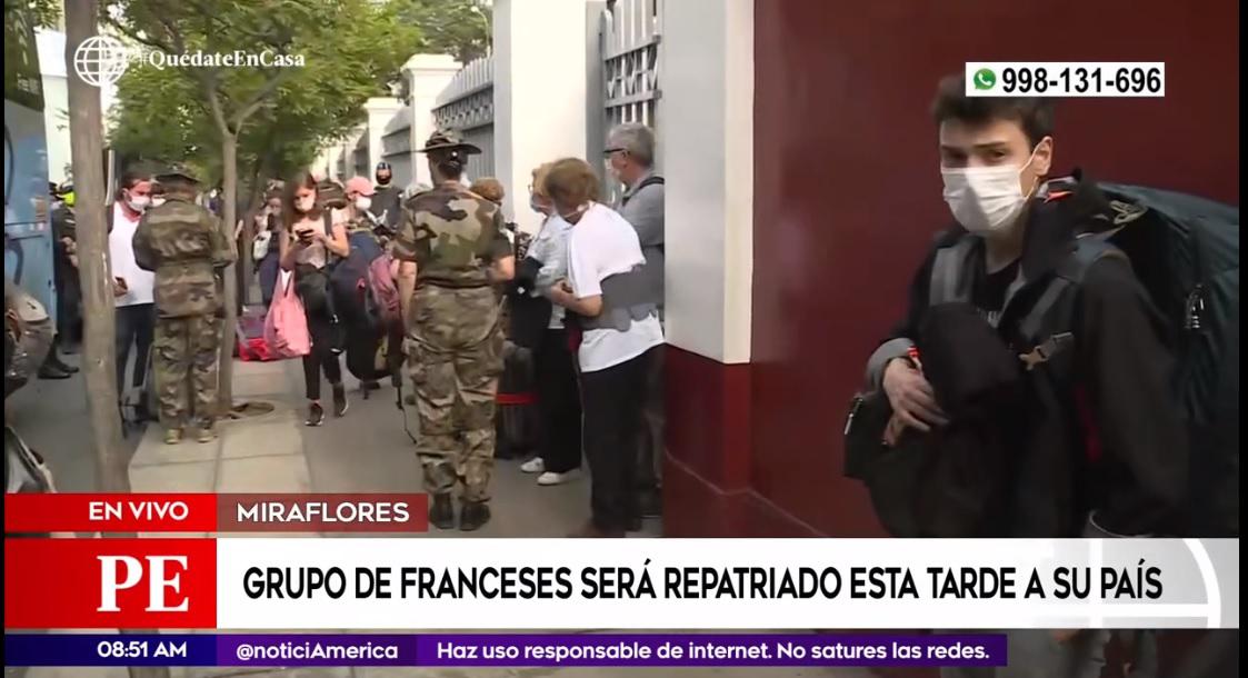 Franceses retornarán a su país tras coordinaciones entre la embajada y la Cancillería peruana. (Captura América TV)