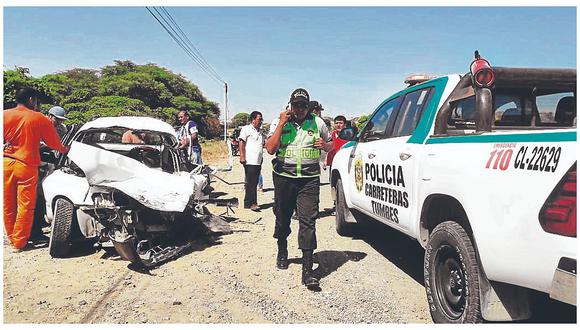 Doce personas fallecidas en accidentes de tránsito en Tumbes 