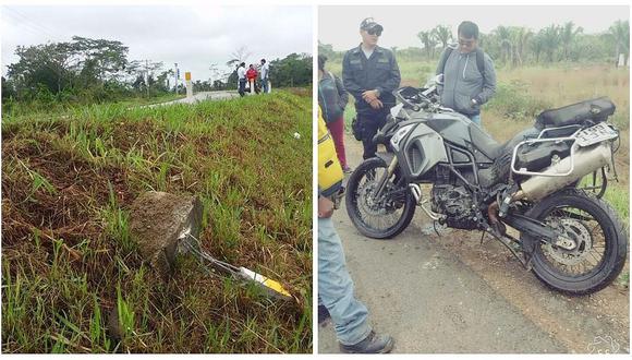 Motociclista brasileño pierde la vida en la Vía Interoceánica