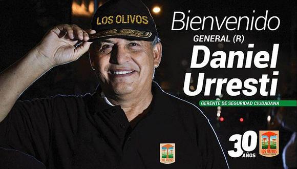 Daniel Urresti es el nuevo gerente de seguridad en Los Olivos