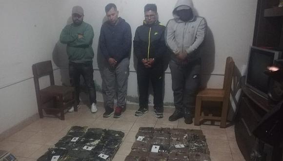Encarcelan a 4 presuntos miembros de banda que pretendía llevar a Chile 55 kilos de marihuana