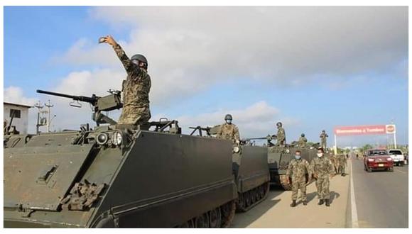 Tumbes: Tanques y helicóptero refuerzan la seguridad en la frontera
