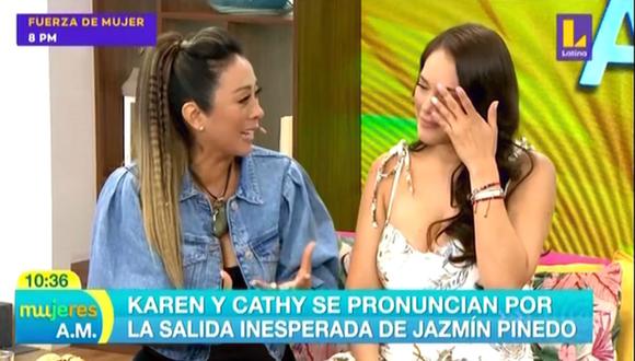 Cathy Sáenz consoló a Karen Schwarz tras salida de Jazmín Pinedo: “No te voy a abandonar”. (Foto: Captura de video)