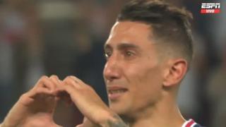 Se emocionó: Di María lloró tras marcar el 5-0 de PSG sobre Metz