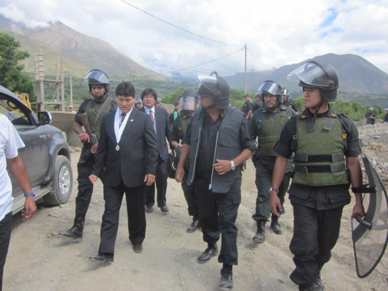 Nueve detenidos en desalojo de cantera en Huánuco