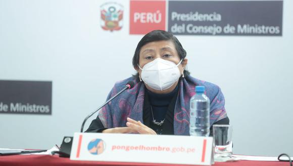 La ministra de la Mujer y Poblaciones Vulnerables, Silvia Loli Espinoza, informó cuántos menores se han visto beneficiados con los S/200 hasta la fecha. (Foto: @MimpPeru)