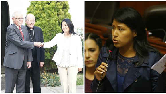 Indira Huilca sobre reunión de PPK, Fujimori y Cipriani:  "Me hace pensar que estamos en un país en el siglo XVIII"