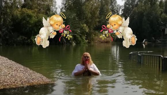 Al mismo estilo que Jesucristo, Susy Díaz se bautiza en el río Jordán  