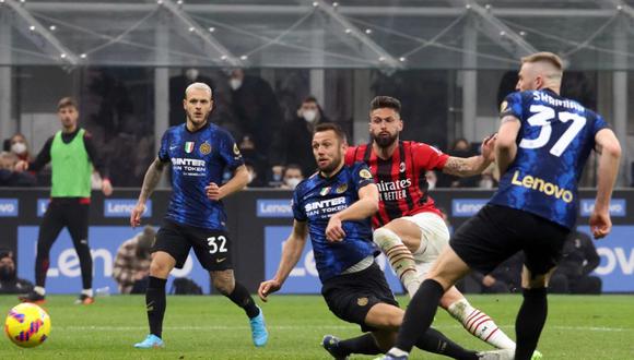 Milan vs. Inter de Milán se miden en la ida de las semifinales de la Copa Italia. (Foto: AFP)