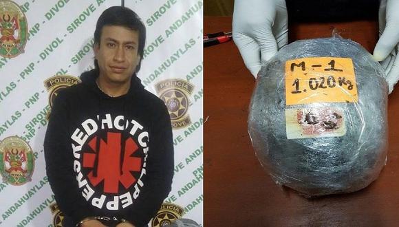 Dos detenidos por transportar una 'pelota' de marihuana