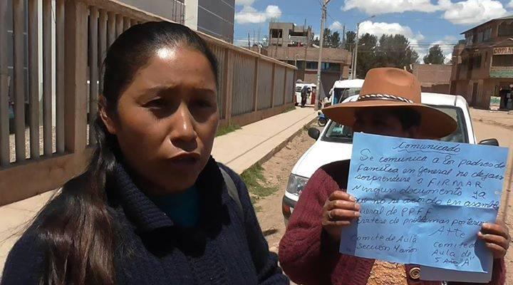 Juliaca: Padres contra directora de institución inicial