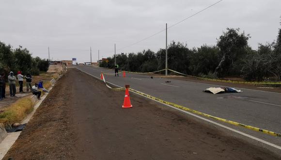 Cuerpo de la víctima quedo en medio de la carretera de penetración a Los Palos tras ser atropellado por auto que se dio a la fuga