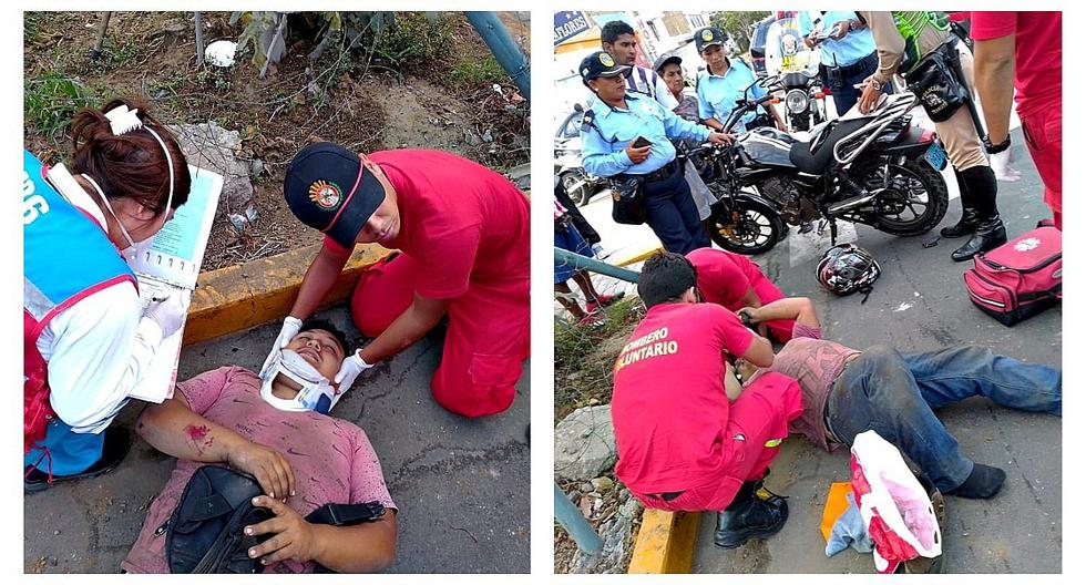 Hombre queda herido tras accidente de una motocicleta y ...