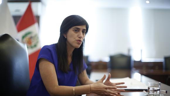 La ministra María Antonieta Alva se refirió al debate de la reforma política en el Congreso. (Foto: GEC)