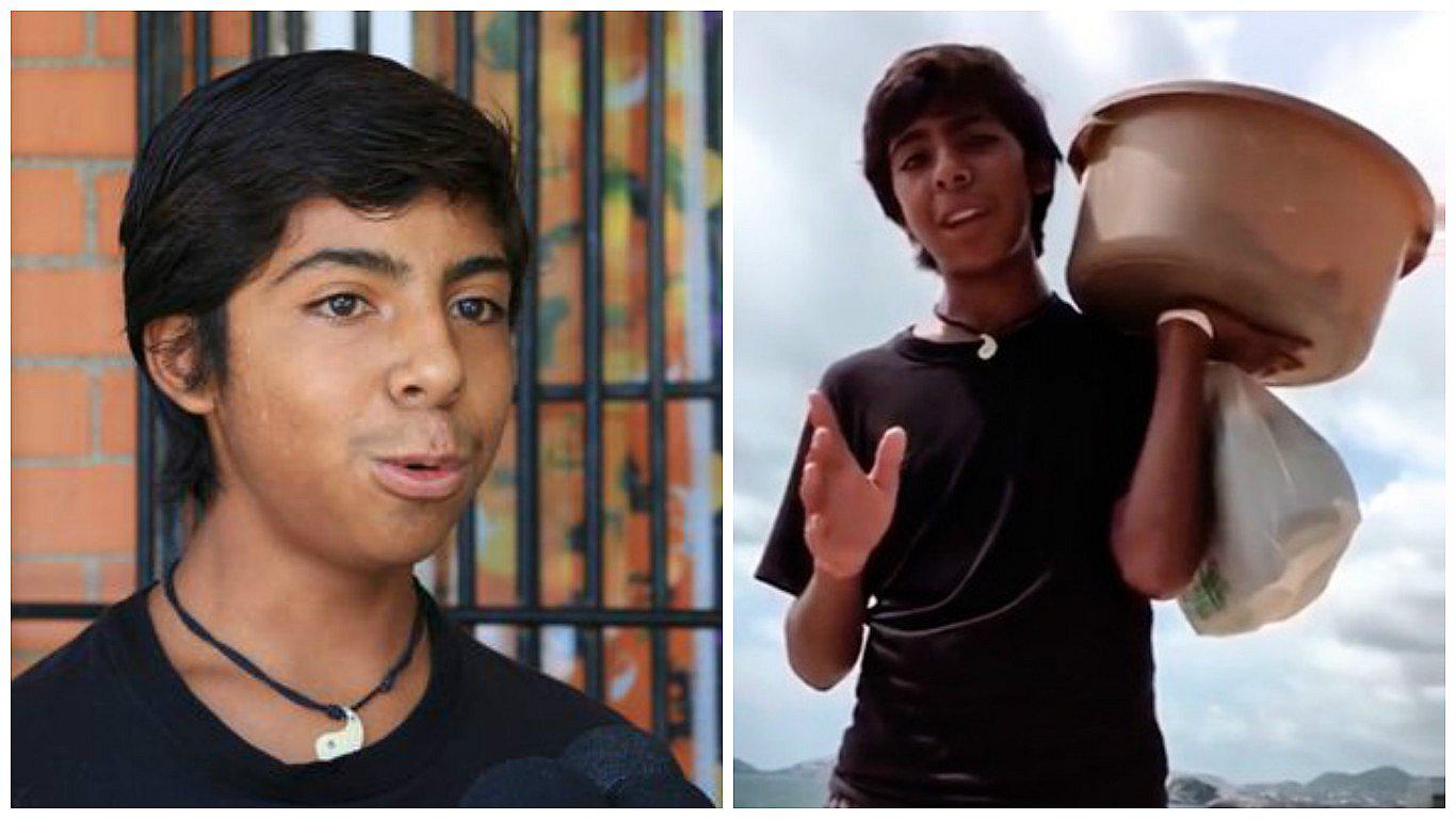 Chico de las empanadas vuelve a sorprender al vender en diez idiomas (VIDEO)