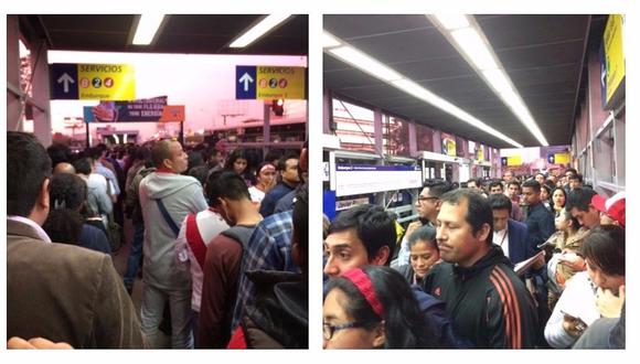 Se registran largas colas en estaciones de Metropolitano antes del Perú vs. Nueva Zelanda (FOTOS)