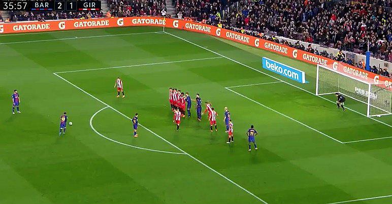 Revive el golazo de tiro libre de Messi frente al Girona (VIDEO)