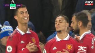 Golazo de Cristiano Ronaldo para el 2-1 de Manchester United sobre Everton por la Premier League