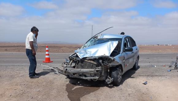 Accidente se suscitó en la carretera Panamericana Sur, a la altura de Inclán, en Tacna. (Foto: Difusión)