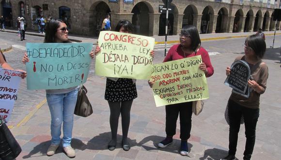 Cusco: Colectivo pide que aprueben ley de despenalización del aborto en caso de violación (VIDEO)