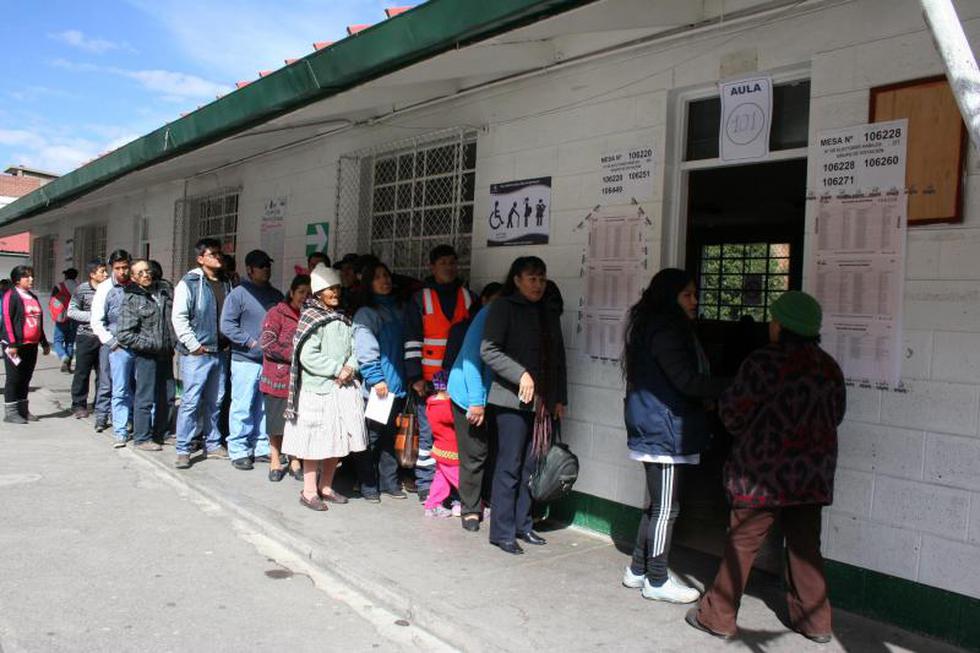 Así se realizan las elecciones en La Oroya (FOTOS)