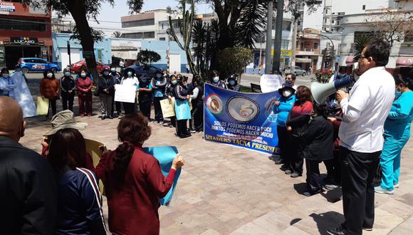 Enfermeras, obstetras y médicos de Tacna acataron medida que se llevó a cabo de forma simultánea a nivel nacional. (Foto: GEC)