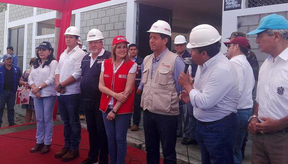 Mercedes Aráoz participa en inauguración de la Cámara de Bombeo y Redes de Alcantarillado 