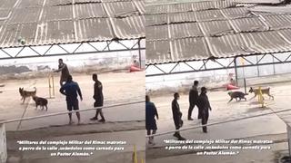 Denuncian tortura y maltrato a perro callejero dentro de cuartel militar del Rímac (VIDEO)