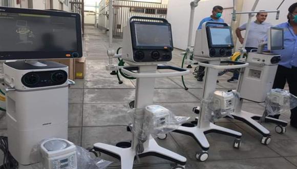 Los ventiladores mecánicos serán distribuidos en diferentes hospitales del país. (Imagen referencial/Foto del Hospital Regional de Ica)